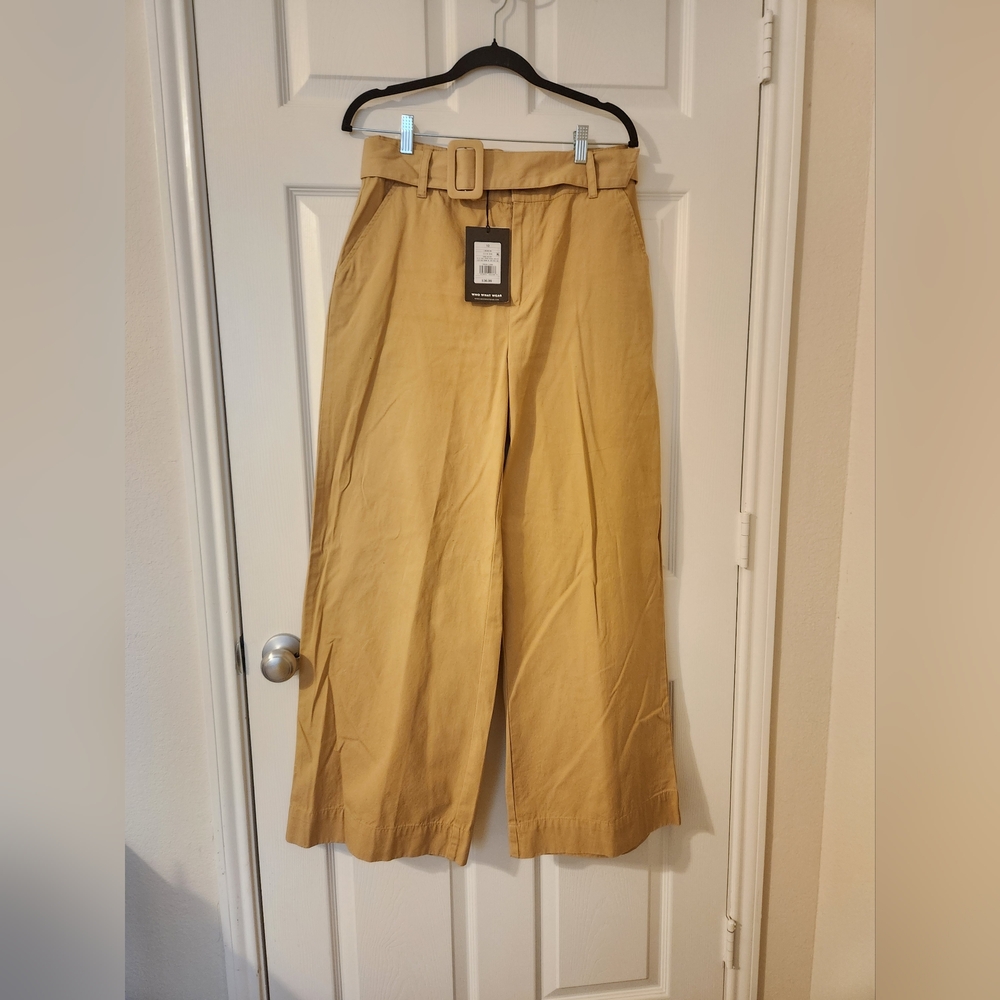 A New Day NEW NEVER WORN  Wide leg Khaki Trousers